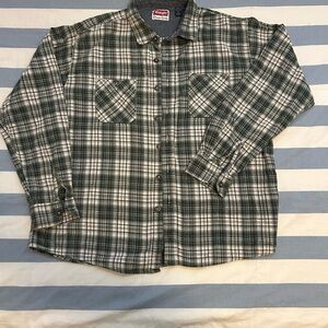 Men's Green Plaid Flannel Shirt - Wrangler